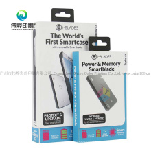 Electronic Mobile Phone Screen Protector Die Cut PVC Window Packaging Paper Box